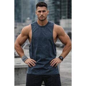 ASRV Gray Gym Sport Basketball Tank Top Shirt Tee DSG - 0926  Mens Size Medium